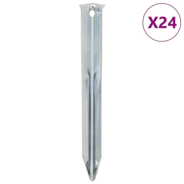 vidaXL Telttatapit 24 kpl 17 cm Ø20 mm galvanoitu teräs