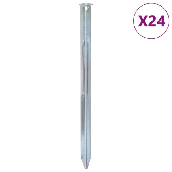 vidaXL teltpløkker 24 stk. 30 cm Ø20 mm galvaniseret stål