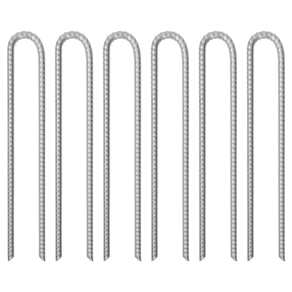 vidaXL teltpløkker 6 stk. U-form 41,5 cm Ø12 mm galvaniseret stål