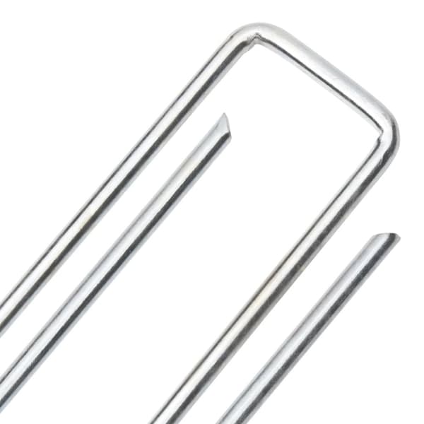 vidaXL Markpinne U-format 25 st 20x4 cm galvaniserat stål