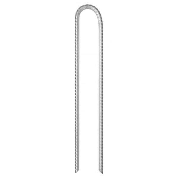 vidaXL Teltplugger 6 stk U-formet 37 cm Ø10 mm galvanisert stål