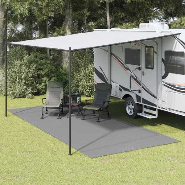 gulvmåtte til camping 5,5x2,5 m antracitgrå