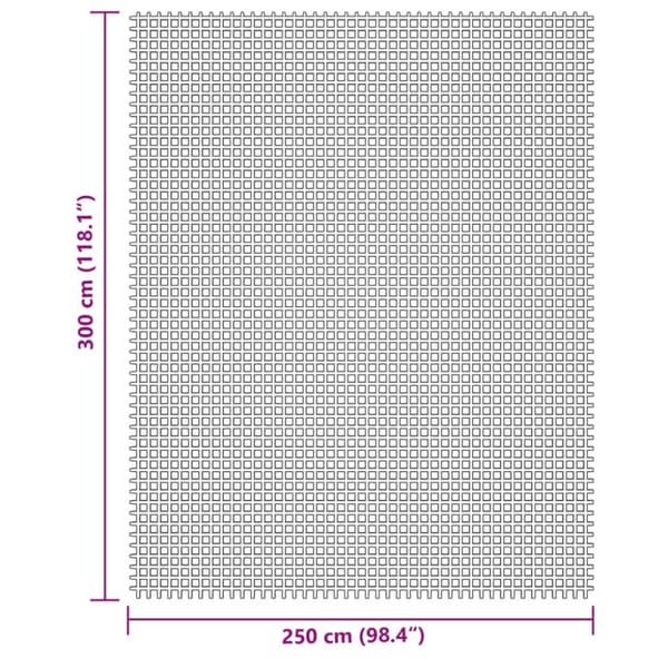 gulvmåtte til camping 3x2,5 m cremefarvet