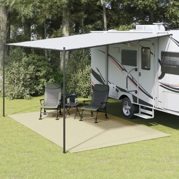 gulvmåtte til camping 5x3 m cremefarvet