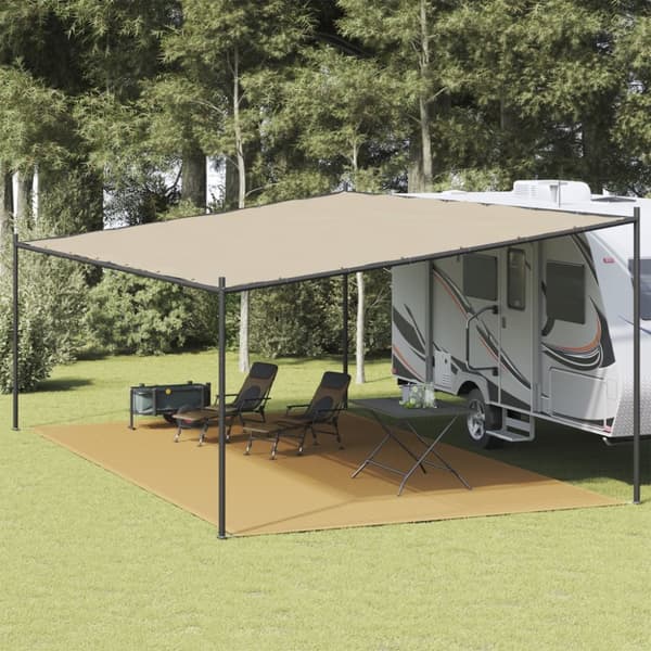 Tältmatta sandfärgat 400x700 cm HDPE