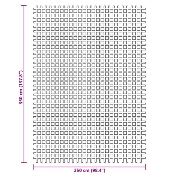 Campingmatta blå 3,5x2,5 m
