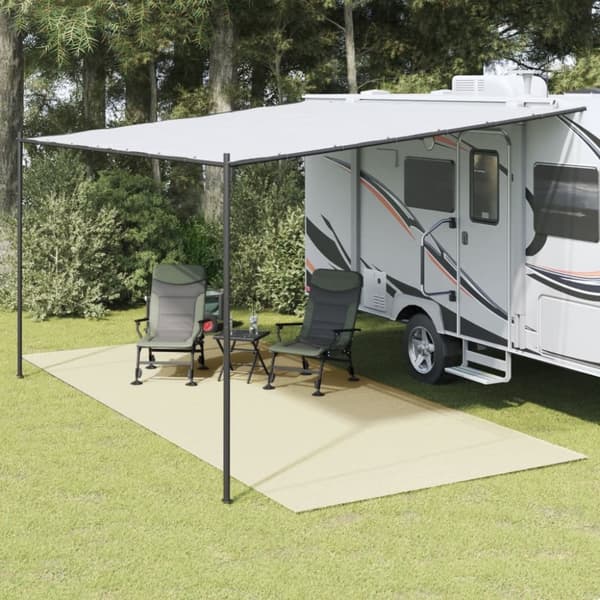 gulvmåtte til camping 6x2,5 m cremefarvet