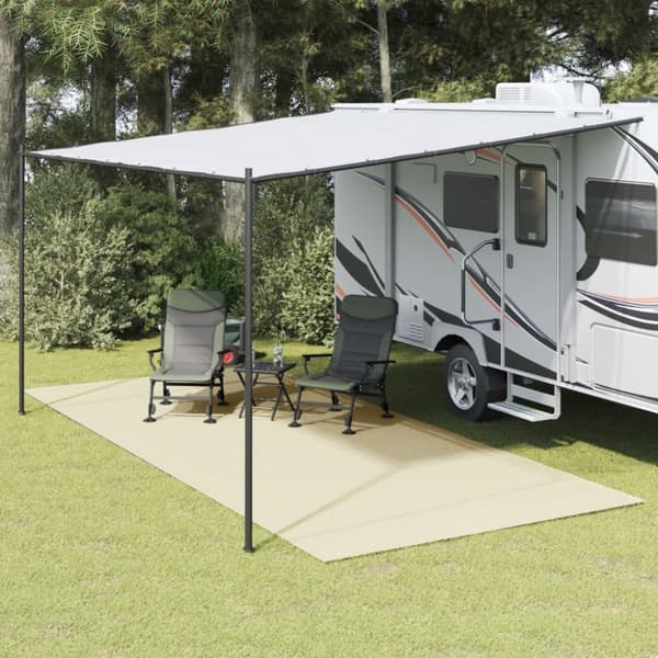 gulvmåtte til camping 5x2,5 m cremefarvet