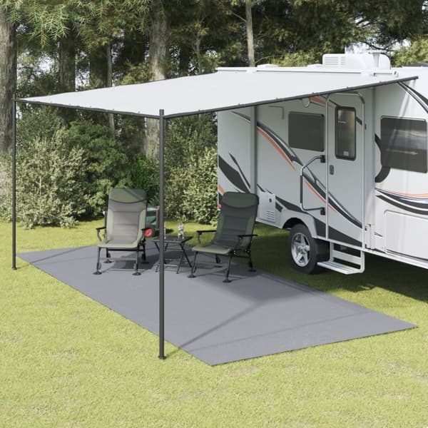 gulvmåtte til camping 5x2,5 m lysegrå