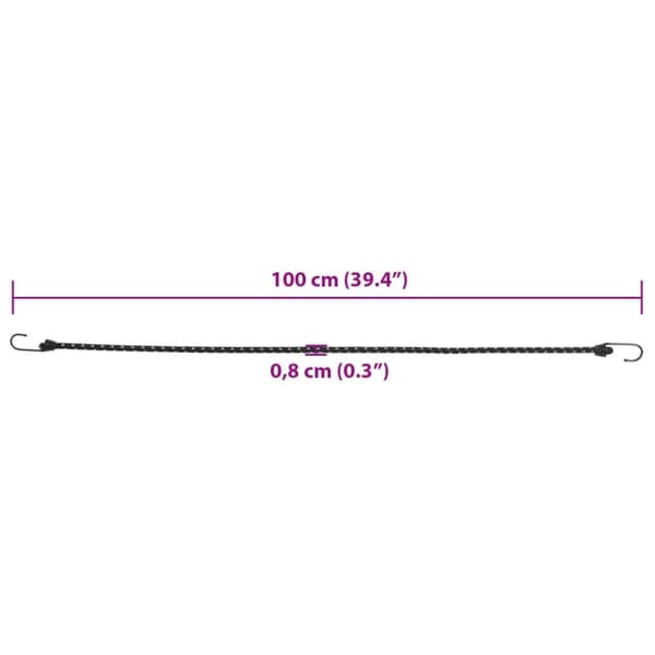 Heijastava mustekala koukuilla 50 kpl 100 cm