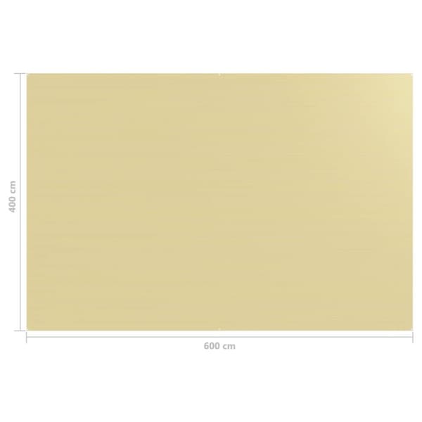 Tältmatta 400x600 cm beige