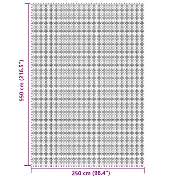 Retkeilymatto vaaleanharmaa 5,5x2,5 m