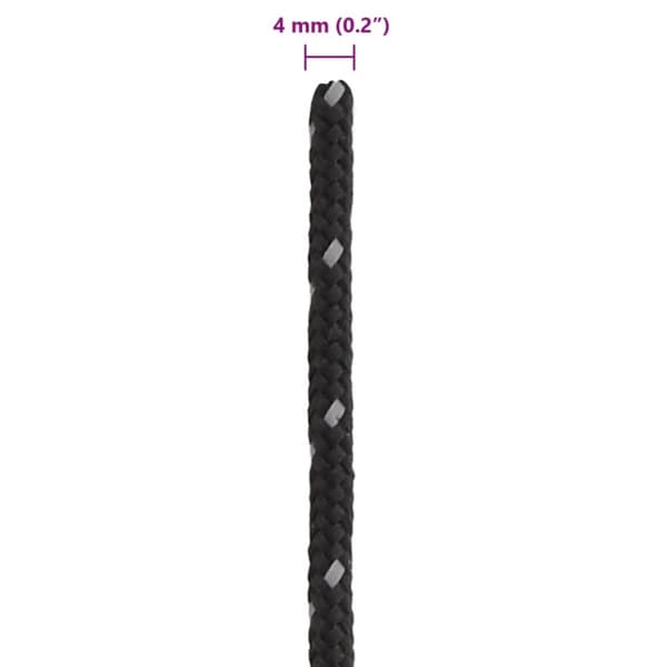Tältlina med reflekterande remsor och fästen 50 m 4 mm