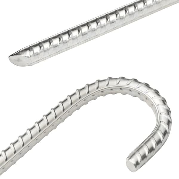 teltpløkker 6 stk. 37 cm Ø10 mm galvaniseret stål