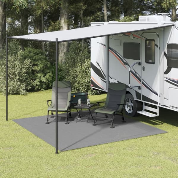Campingmatta ljusgrå 3x3 m