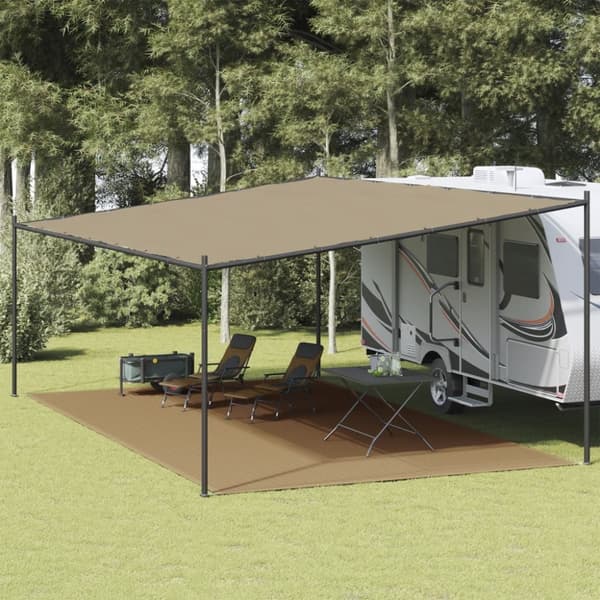 Tältmatta taupe 400x800 cm HDPE