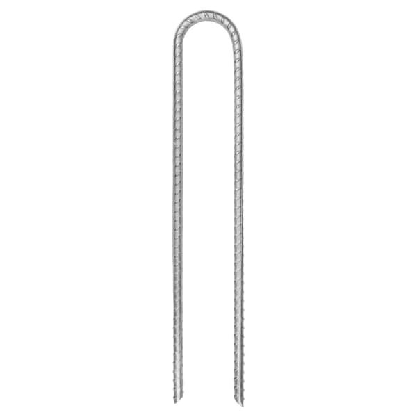 Tältpinnar 6 st U-formade 30 cm Ø7 mm galvaniserat stål