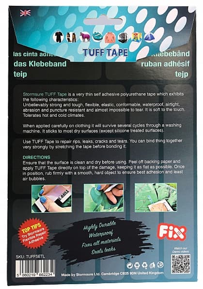 itsekiinnittyvät laastarit kahluuhousujen telttapohjaan 5x75.