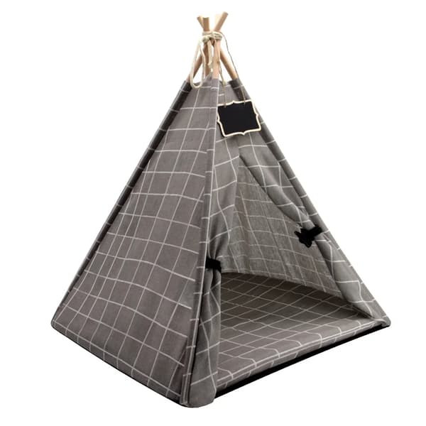Lemmikkiteltta, kannettava muotoilu, korkealaatuiset materiaalit,45cmX42cmX50cm, HARMAA