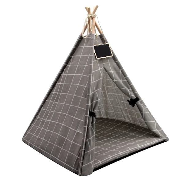 Lemmikkiteltta, kannettava muotoilu, korkealaatuiset materiaalit,45cmX42cmX50cm, HARMAA