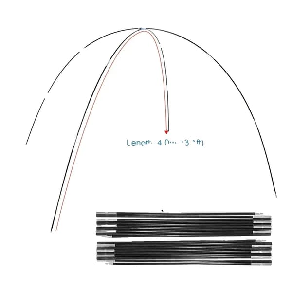 Fiberglas Tältstänger, Lätta och Portabla, Lätta att Montera,4.0m