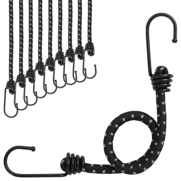 Stroppar med reflekterande remsor och krokar 10 st 38 cm