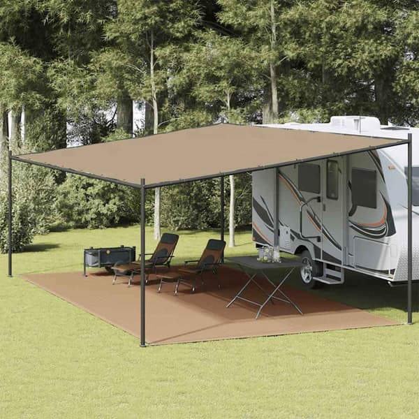 Tältmatta taupe 400x800 cm HDPE