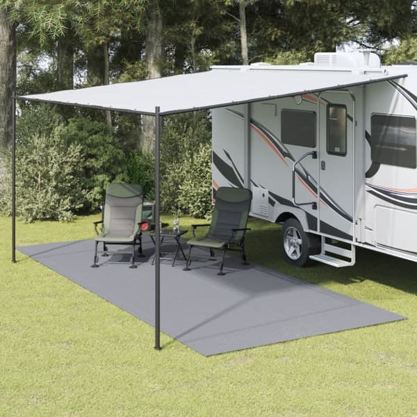Campingmatta ljusgrå 5,5x2,5 m