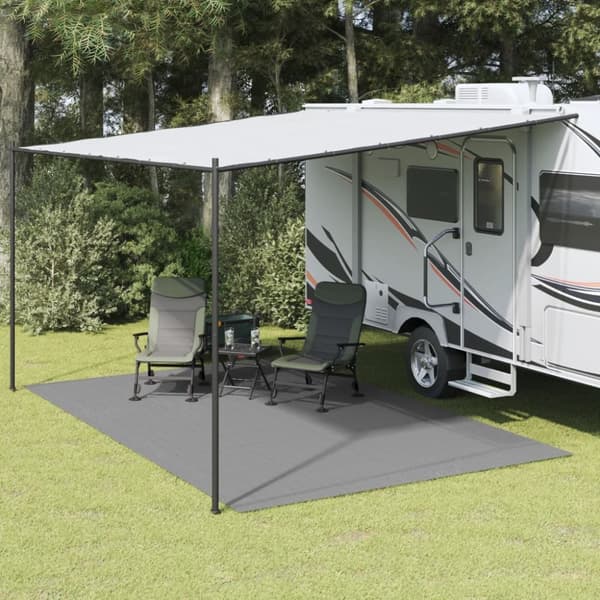 Campingmatta ljusgrå 5x3 m