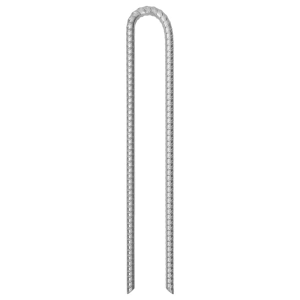 Tältpinnar 6 st U-formade 41,5 cm Ø12 mm galvaniserat stål