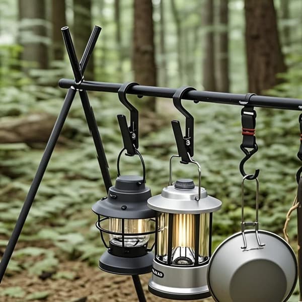 Lollanda Multifunktionella tältklämmor, Svart utomhus återanvändbara campingtältklämmor– 4/12 st, 8,5x2 cm, För Tält och Presenningar