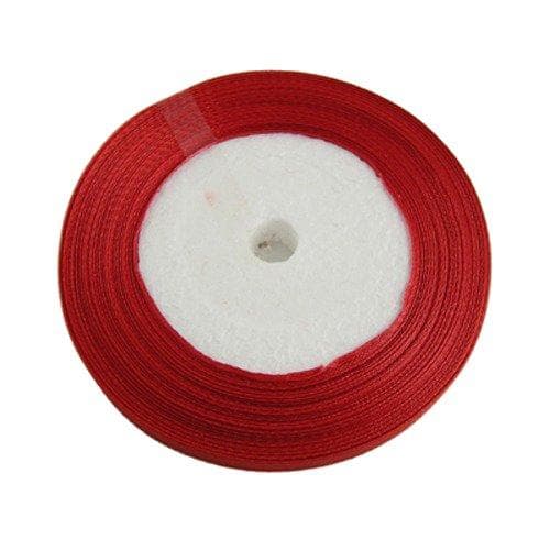 15 meter röd sidenband 10 mm
