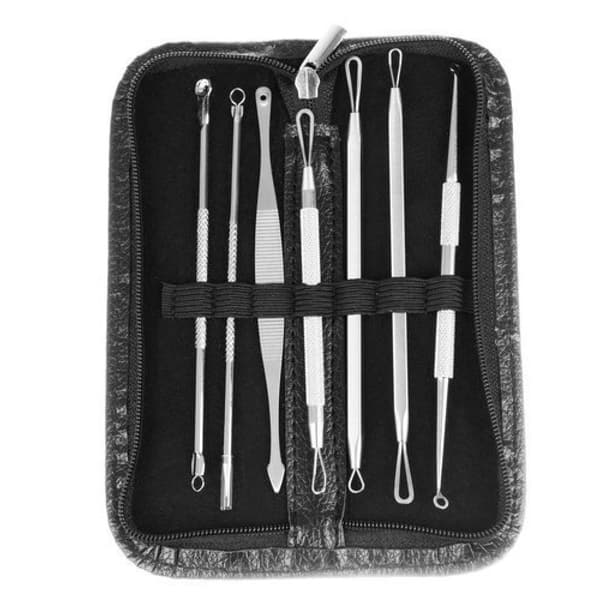 Hudormfjerner Kit / Kvise Pinsett - 7-deler