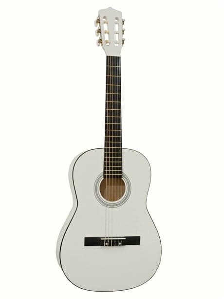 DiMavery AC-303 klassisk akustisk gitarr junior storlek 3/4, vit DIMAVERY AC-303 Klassisk gitarr3/4, white