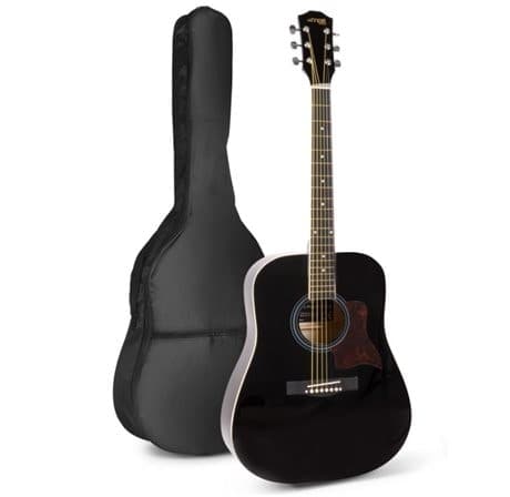 MAXMusic SoloJam Gitarrpaket Stålsträngad Svart MAXMusic SoloJam Western gitarr, set, svart