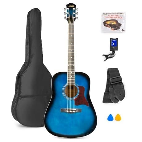MAX SoloJam Western Akustisk Gitarr Starter Set - Blå Solojam western guitar pack blå
