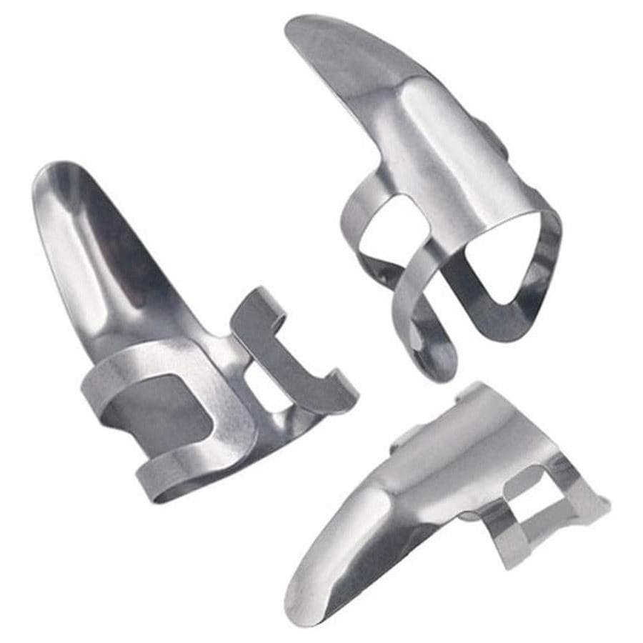 3x Fingerplektrum till Gitarr - Rostfritt Stål