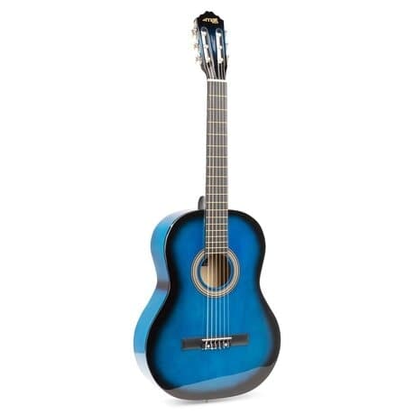 MAX SoloArt klassisk akustisk gitarr (39") Starter Set - Blå