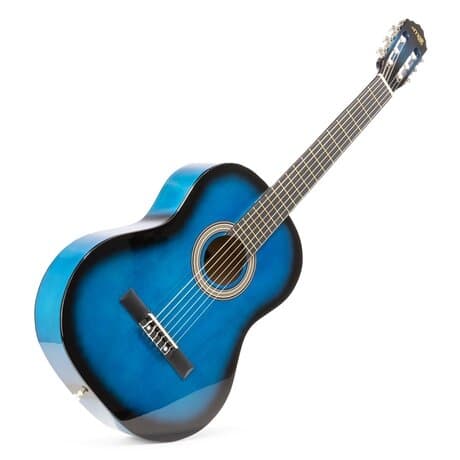 MAX SoloArt klassisk akustisk gitarr (39") Starter Set - Blå