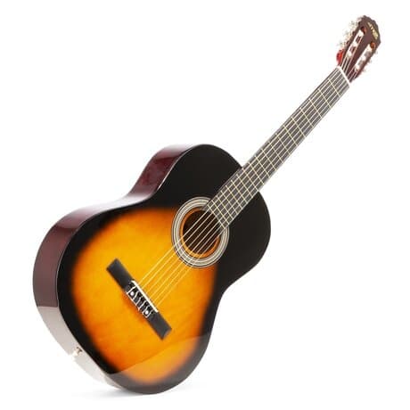 MAX SoloArt klassisk akustisk gitarr (39") Startset - Sunburst