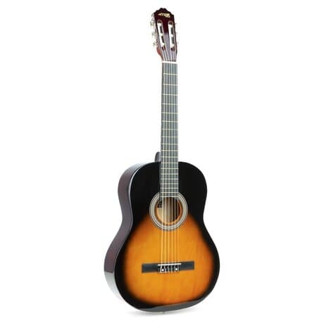 MAX SoloArt klassisk akustisk gitarr (39") Startset - Sunburst