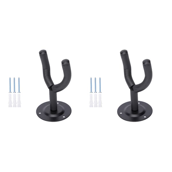 INF Gitarhenger, Veggfeste for gitar, bass, ukulele 2-pak Sort