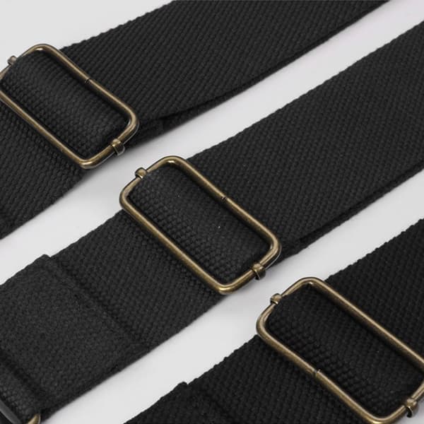INF Justerbar, blød nylon guitarrem basrem med guitartilbehør Sort