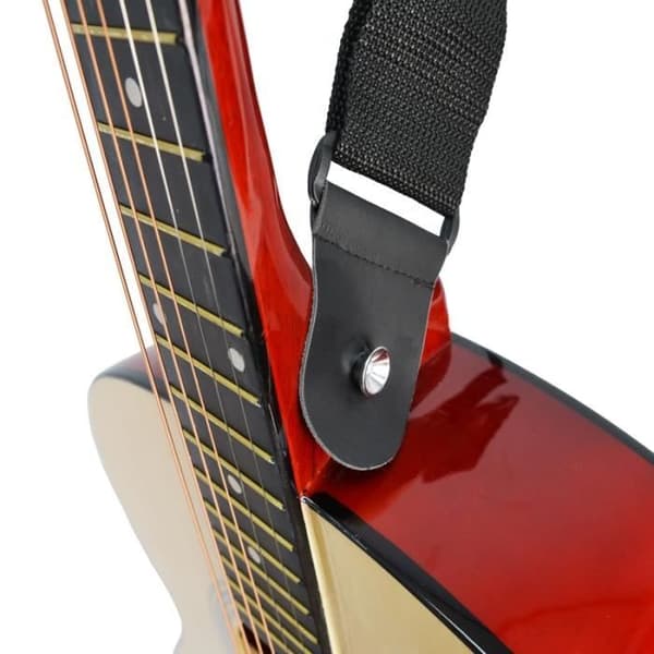 Akustisk gitarr - 3:e Premium - STX10 - Natur - Komplett paket för nybörjare - Klar ljud