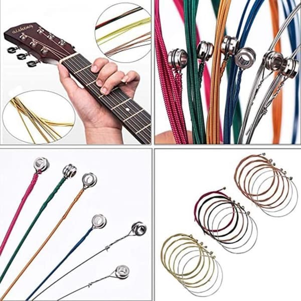 Gitarrtillbehörssats - 60 st - Picks, Tuner, Capo - Lätt och kompakt - För vuxna