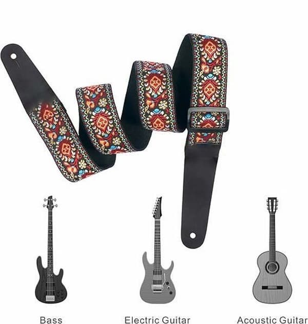 Gitarrrem - Bomull Polyester - Justerbar - Universell