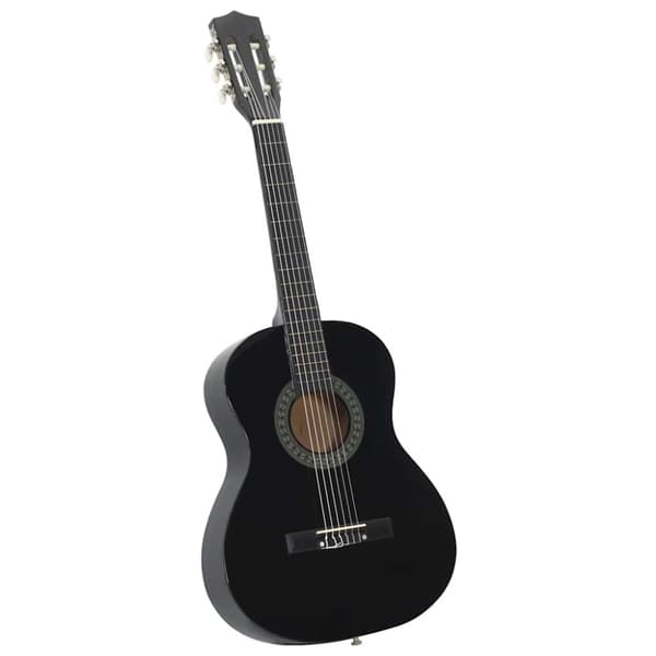 Gitarr för nybörjare 8 delar klassisk svart 3/4 36"