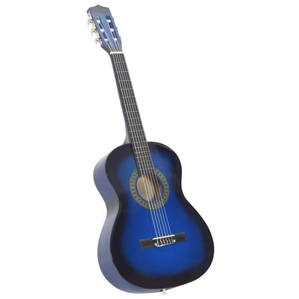 Gitarr för nybörjare 8 delar klassisk blå 3/4 36"
