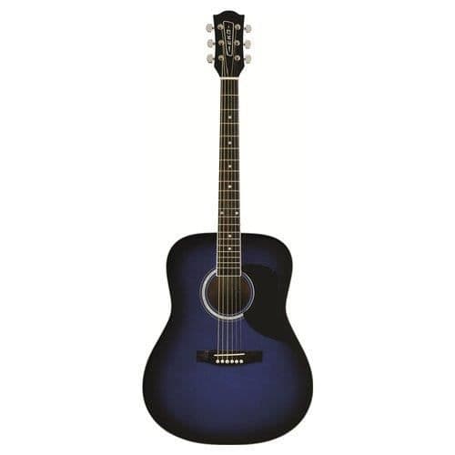 Akustisk elgitarr - Eko - Ranger 6 EQ - Blå Sunburst - Dreadnought - Rikt ljud
