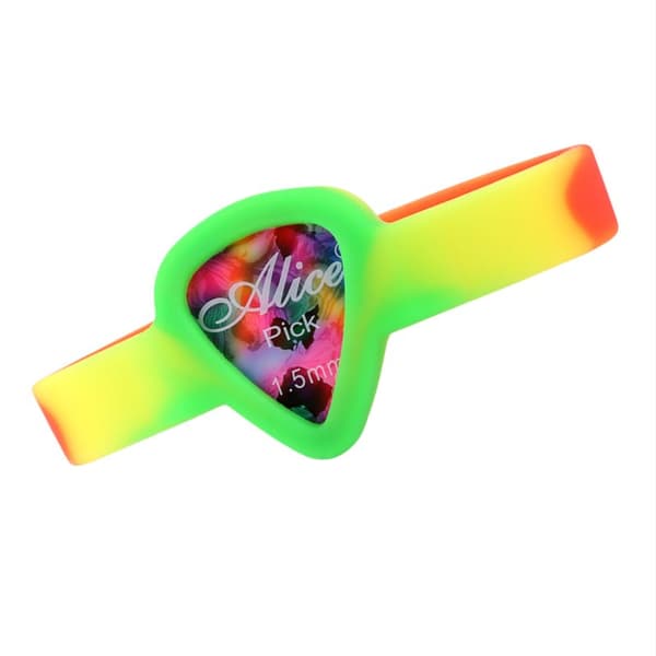 INF Plikkholder for gitar, armbåndsplikkholder for gitarister Grønn